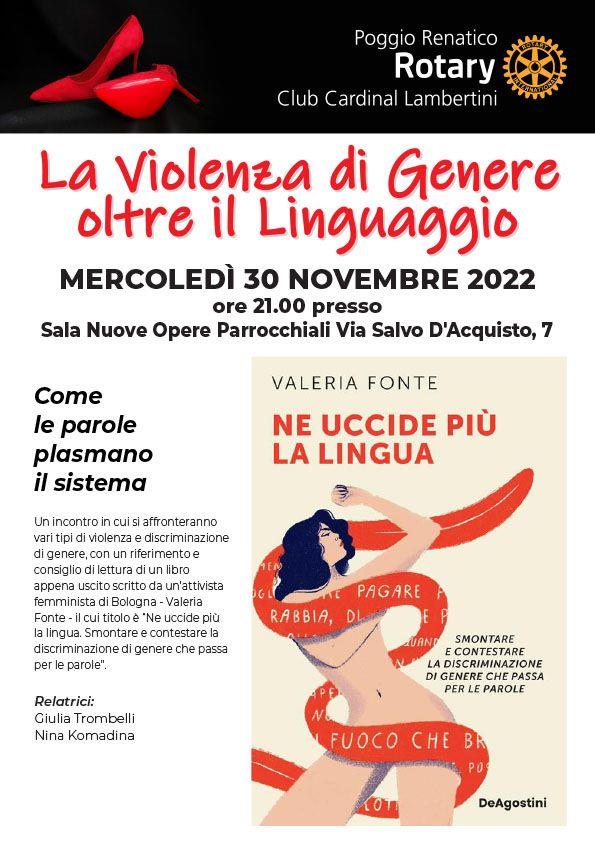 Serata dedicata all’ argomento “Violenza di Genere”